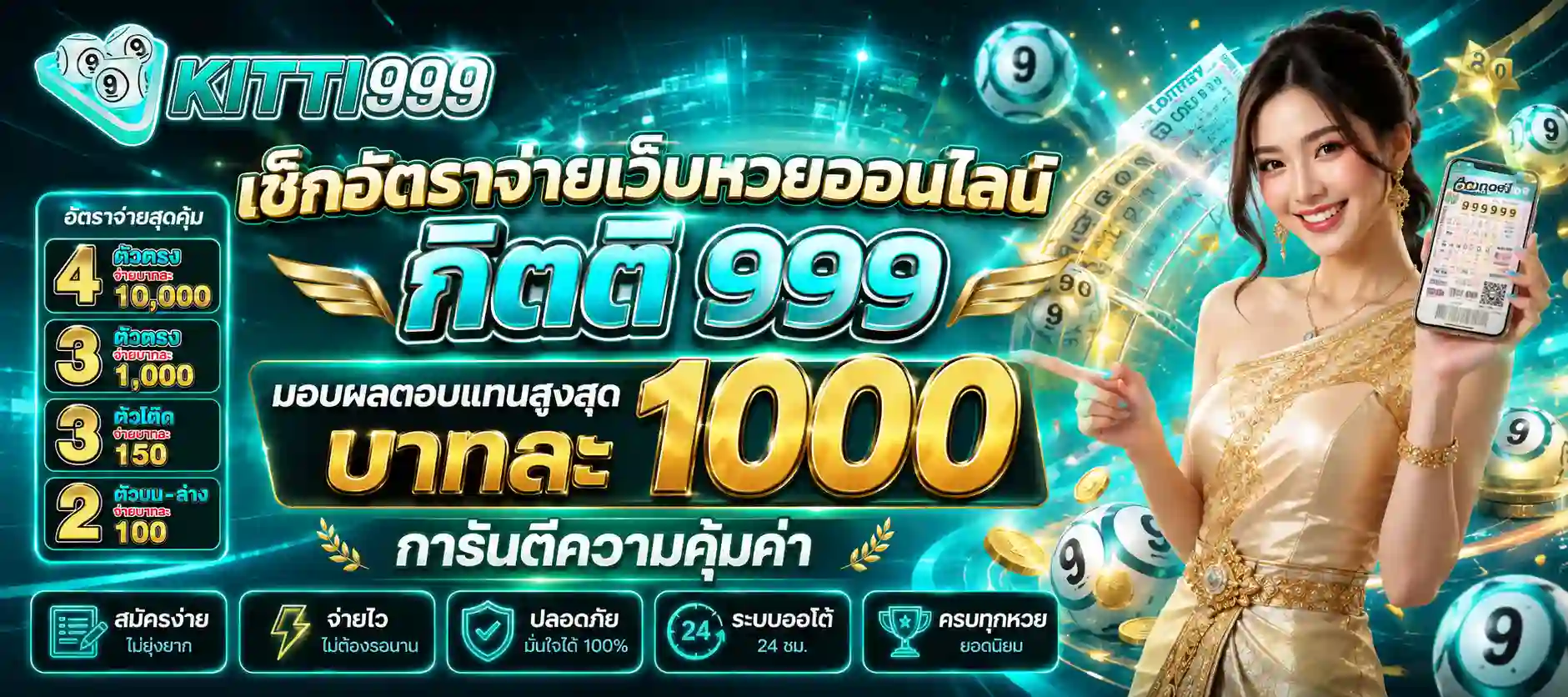 กิตติ999 อัตราจ่าย